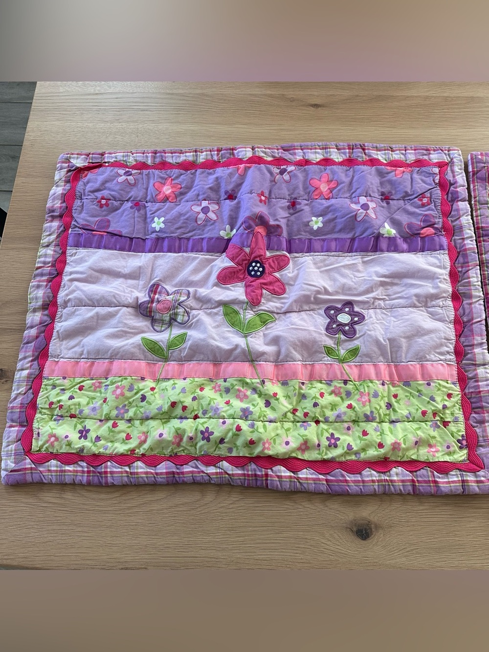 Circo Floral Patchwork Pillow Shams in Pink, Purple & Green